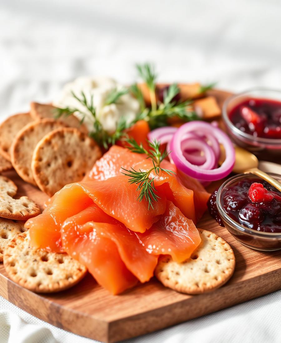 Graavilohi, ruisleipä ja punasipulipikkelssi